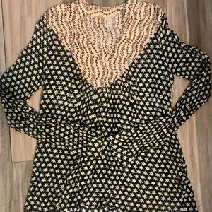 NWOT Women’s RAGA Long Sleeve Boho Blouse Size XS